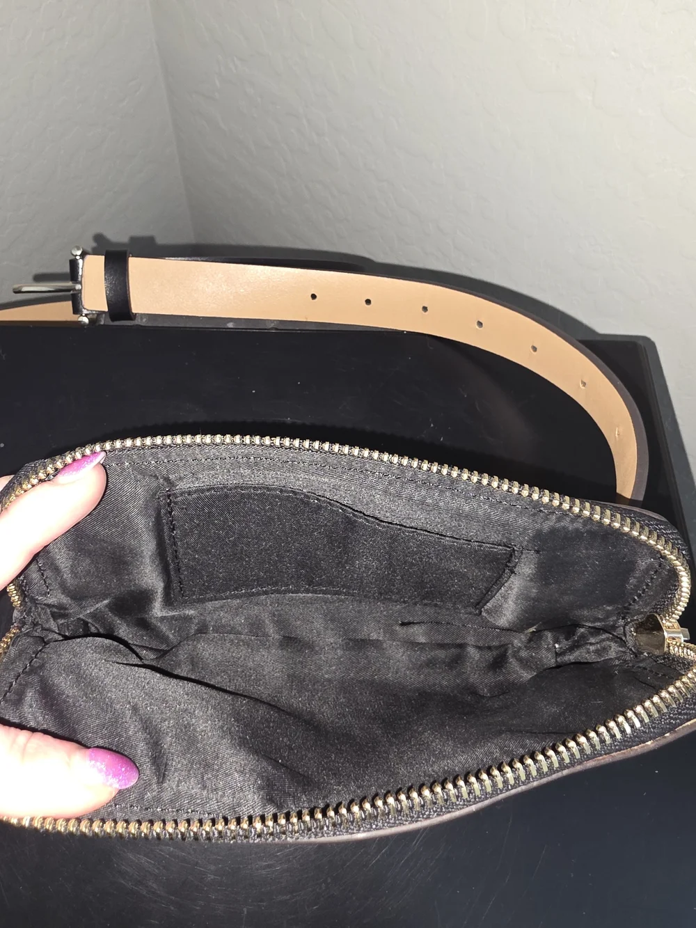Kate Spade Black Leather Belt Bag